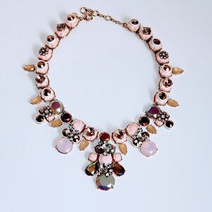 J Crew Cotton Candy Pink Brulée Statement Necklace